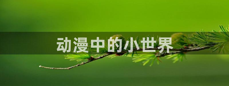 age动漫下载入口：动漫中的小世界